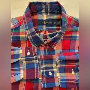Ralph Lauren - all cotton multicoloured plaid shirt Size XL